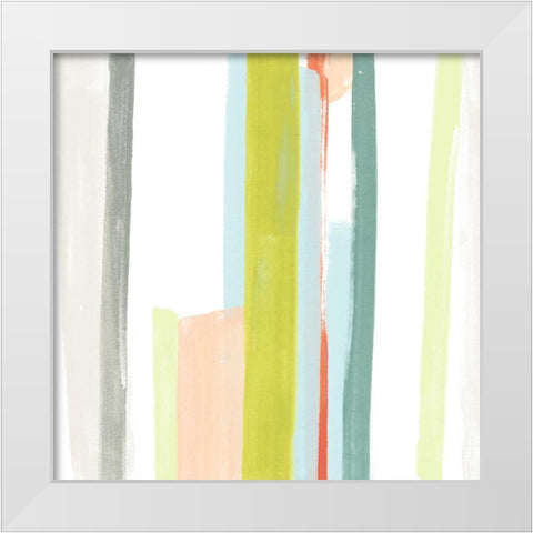 Litmus III White Modern Wood Framed Art Print by Vess, June Erica