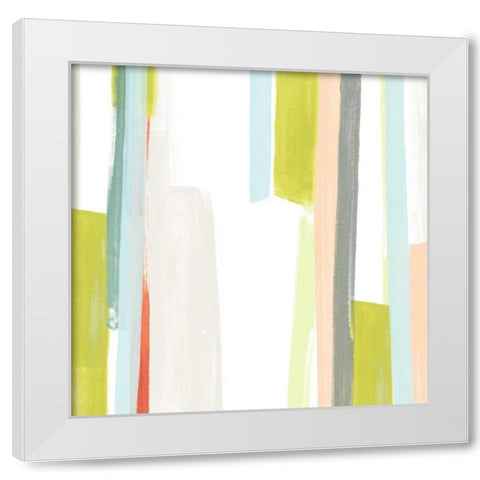 Litmus IV White Modern Wood Framed Art Print by Vess, June Erica