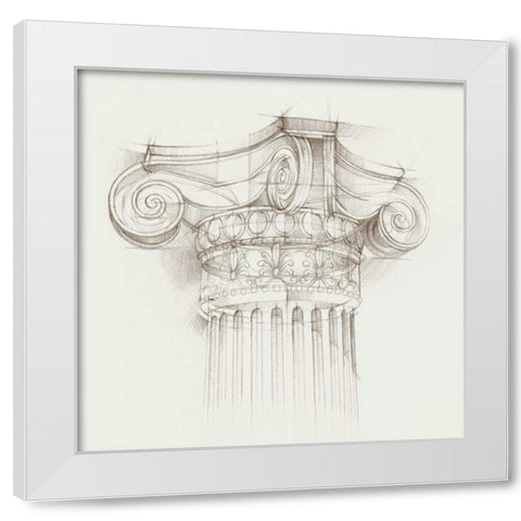 Column Schematic II White Modern Wood Framed Art Print by Harper, Ethan
