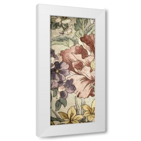 Earthtone Floral Panel II White Modern Wood Framed Art Print by Kohnke, Catherine