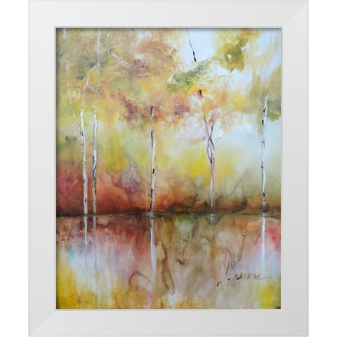 Alazanas II White Modern Wood Framed Art Print by Herrera, Leticia