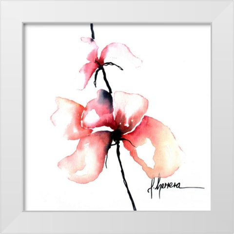 Bold Floral I White Modern Wood Framed Art Print by Herrera, Leticia