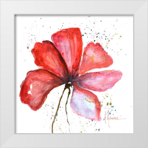 Bold Floral III White Modern Wood Framed Art Print by Herrera, Leticia