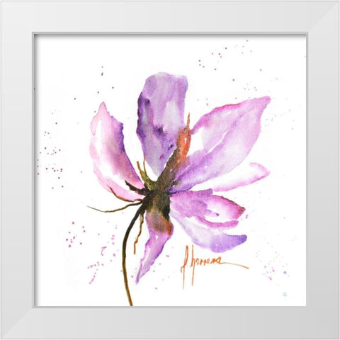 Bold Floral IV White Modern Wood Framed Art Print by Herrera, Leticia