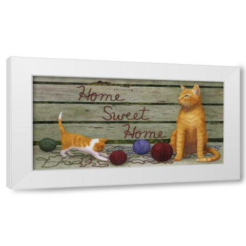 Home Sweet Home White Modern Wood Framed Art Print by Matcham, Marcia