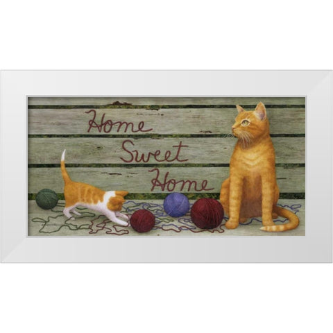 Home Sweet Home White Modern Wood Framed Art Print by Matcham, Marcia