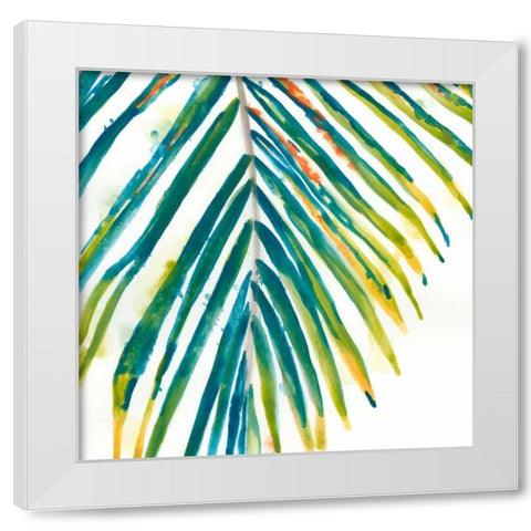 Palm Wonderful I White Modern Wood Framed Art Print by Vess, June Erica