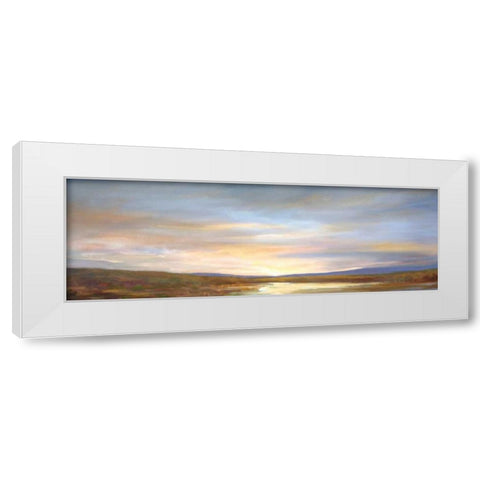 Autumn Light White Modern Wood Framed Art Print by Finch, Sheila