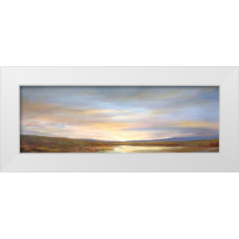 Autumn Light White Modern Wood Framed Art Print by Finch, Sheila