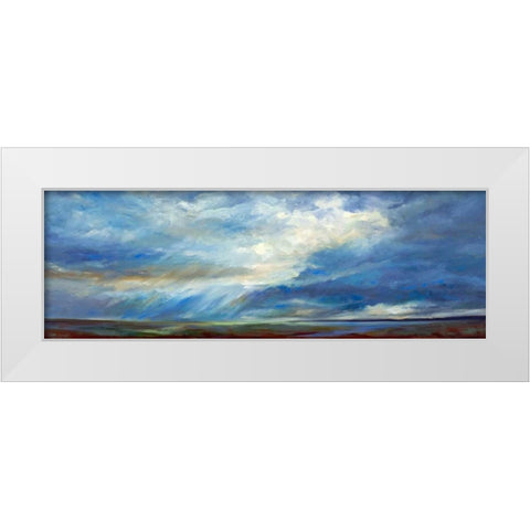 Heavenly Light White Modern Wood Framed Art Print by Finch, Sheila