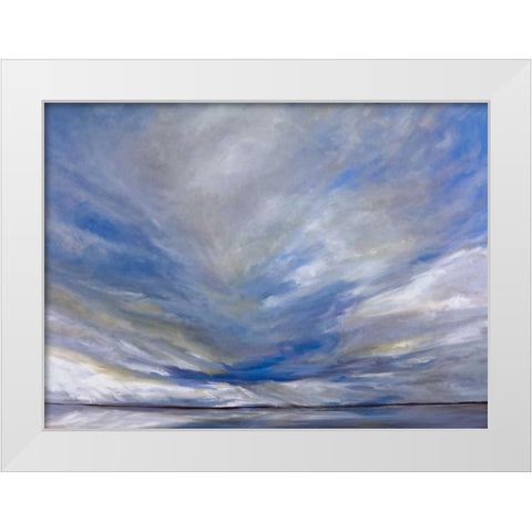 South Bay Storm White Modern Wood Framed Art Print by Finch, Sheila