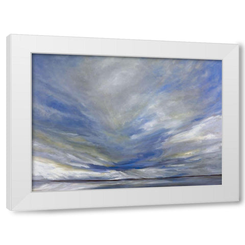South Bay Storm White Modern Wood Framed Art Print by Finch, Shiela