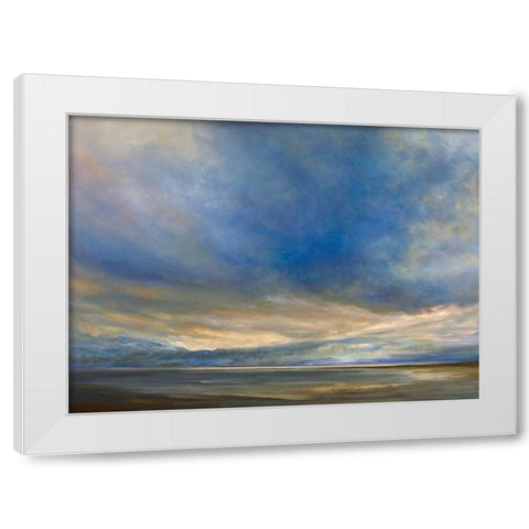 Clouds on the Bay II White Modern Wood Framed Art Print by Finch, Sheila