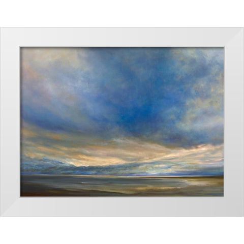 Clouds on the Bay II White Modern Wood Framed Art Print by Finch, Sheila