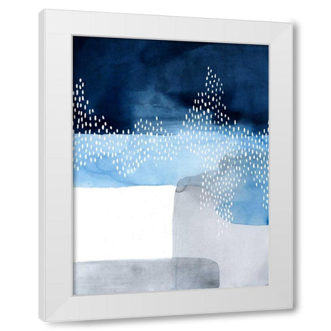 Waterfall Abstract I White Modern Wood Framed Art Print by Popp, Grace