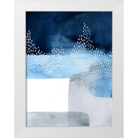 Waterfall Abstract I White Modern Wood Framed Art Print by Popp, Grace
