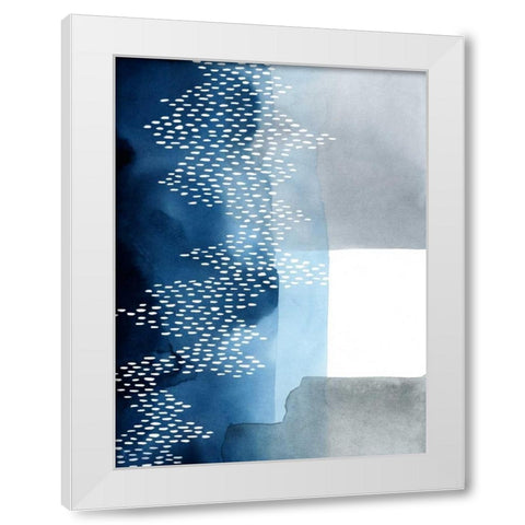 Waterfall Abstract II White Modern Wood Framed Art Print by Popp, Grace