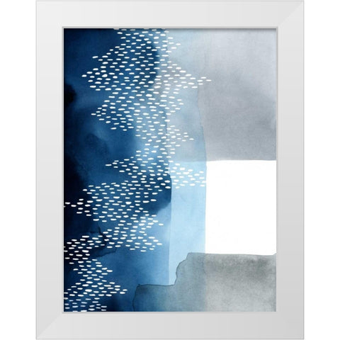 Waterfall Abstract II White Modern Wood Framed Art Print by Popp, Grace