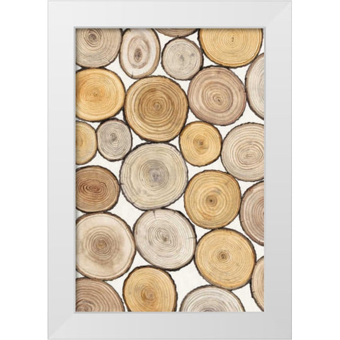 Tree Ring Study I White Modern Wood Framed Art Print by OToole, Tim