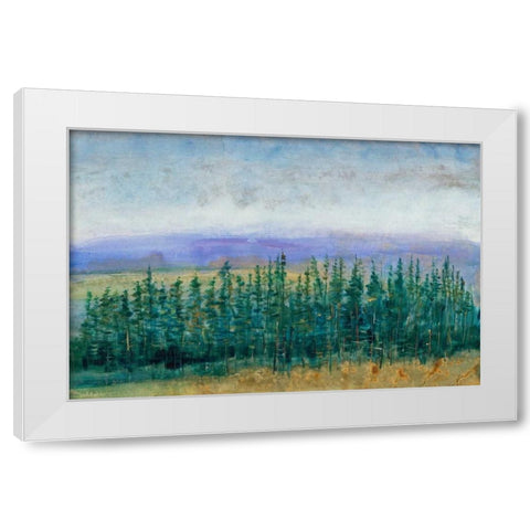 Pine Tops II White Modern Wood Framed Art Print by OToole, Tim