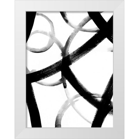 Monochrome Ripple I White Modern Wood Framed Art Print by Popp, Grace