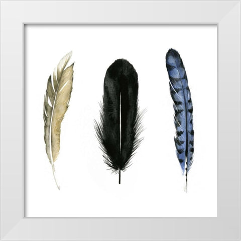 Soft Feathers I White Modern Wood Framed Art Print by Popp, Grace