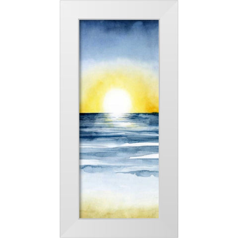 Layered Sunset Triptych II White Modern Wood Framed Art Print by Popp, Grace