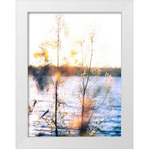 White Rock Sunset I White Modern Wood Framed Art Print by Quintero, Sonja