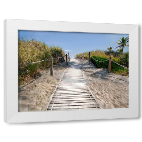 Scene Along the Water IV White Modern Wood Framed Art Print by Miamee, Golie