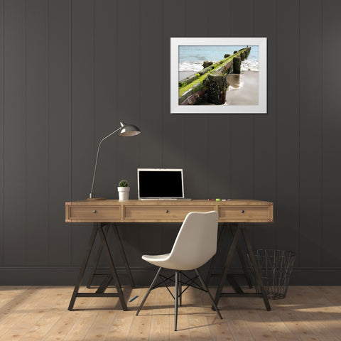 Scene Along the Water V White Modern Wood Framed Art Print by Miamee, Golie