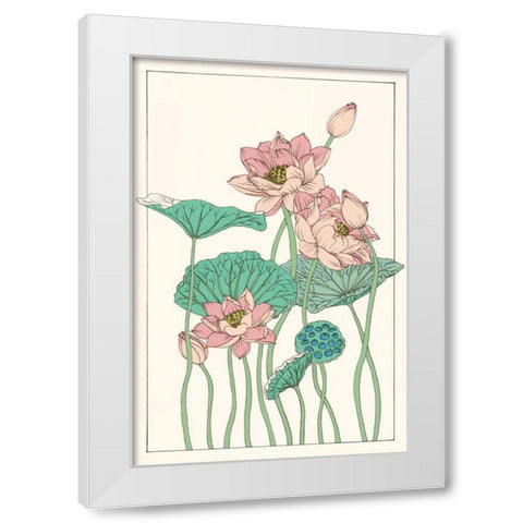 Botanical Gloriosa Lotus I White Modern Wood Framed Art Print by Wang, Melissa