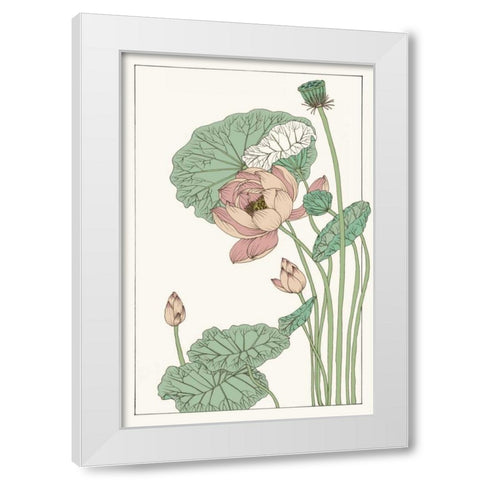 Botanical Gloriosa Lotus II White Modern Wood Framed Art Print by Wang, Melissa