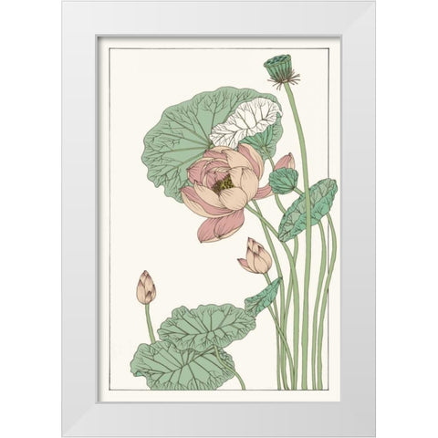 Botanical Gloriosa Lotus II White Modern Wood Framed Art Print by Wang, Melissa