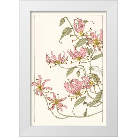 Botanical Gloriosa Lily I White Modern Wood Framed Art Print by Wang, Melissa