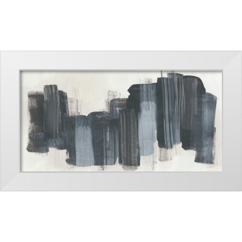 Monochrome Notation I White Modern Wood Framed Art Print by Vess, June Erica
