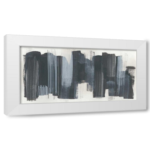 Monochrome Notation II White Modern Wood Framed Art Print by Vess, June Erica