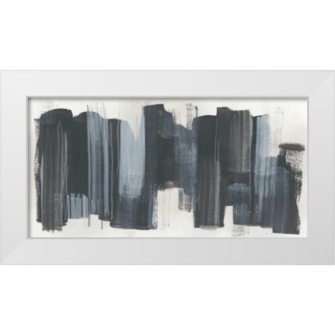 Monochrome Notation II White Modern Wood Framed Art Print by Vess, June Erica