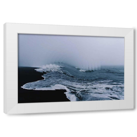 Sea Wave I White Modern Wood Framed Art Print by Wang, Melissa