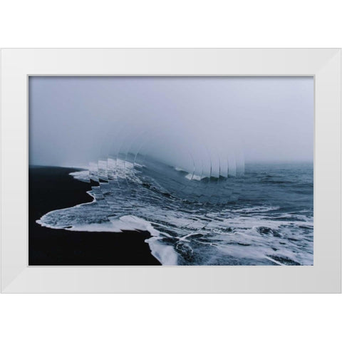 Sea Wave I White Modern Wood Framed Art Print by Wang, Melissa