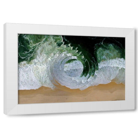 Sea Wave II White Modern Wood Framed Art Print by Wang, Melissa