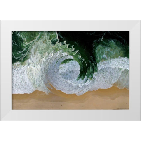 Sea Wave II White Modern Wood Framed Art Print by Wang, Melissa