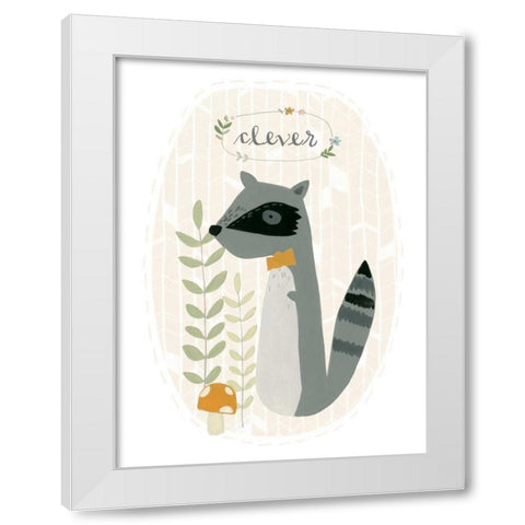 Quirky Forest III White Modern Wood Framed Art Print by Vess, June Erica