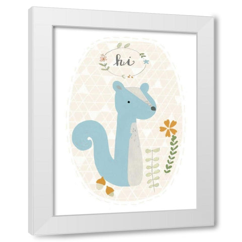 Quirky Forest IV White Modern Wood Framed Art Print by Vess, June Erica