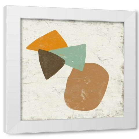 Mobile II White Modern Wood Framed Art Print by Vess, June Erica