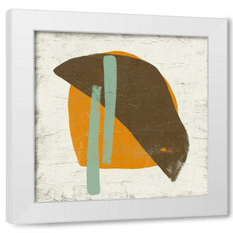 Mobile V White Modern Wood Framed Art Print by Vess, June Erica