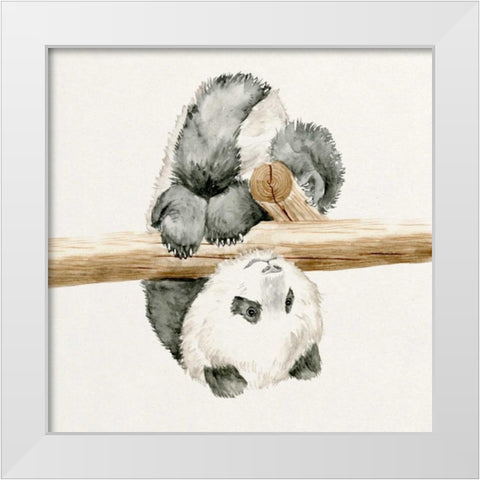 Baby Panda II White Modern Wood Framed Art Print by Wang, Melissa