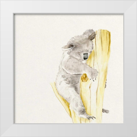 Baby Koala I White Modern Wood Framed Art Print by Wang, Melissa