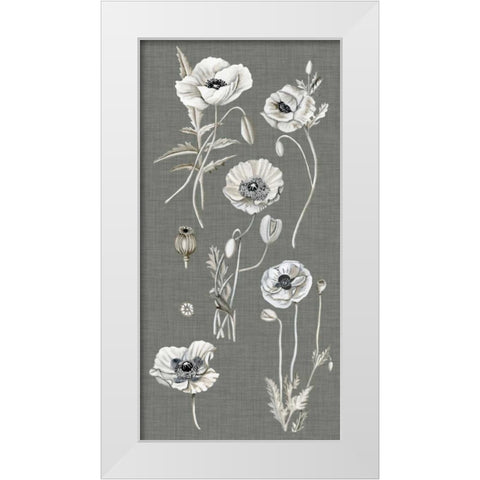 Poppy Array I White Modern Wood Framed Art Print by McCavitt, Naomi