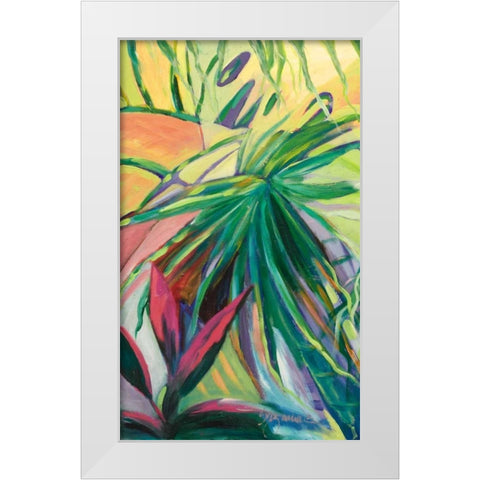 Jardin Abstracto I White Modern Wood Framed Art Print by Wilkins, Suzanne