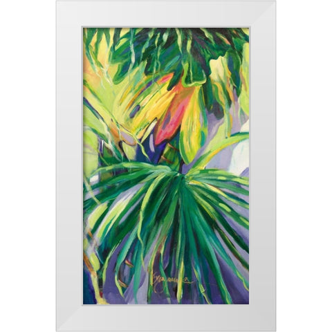 Jardin Abstracto II White Modern Wood Framed Art Print by Wilkins, Suzanne